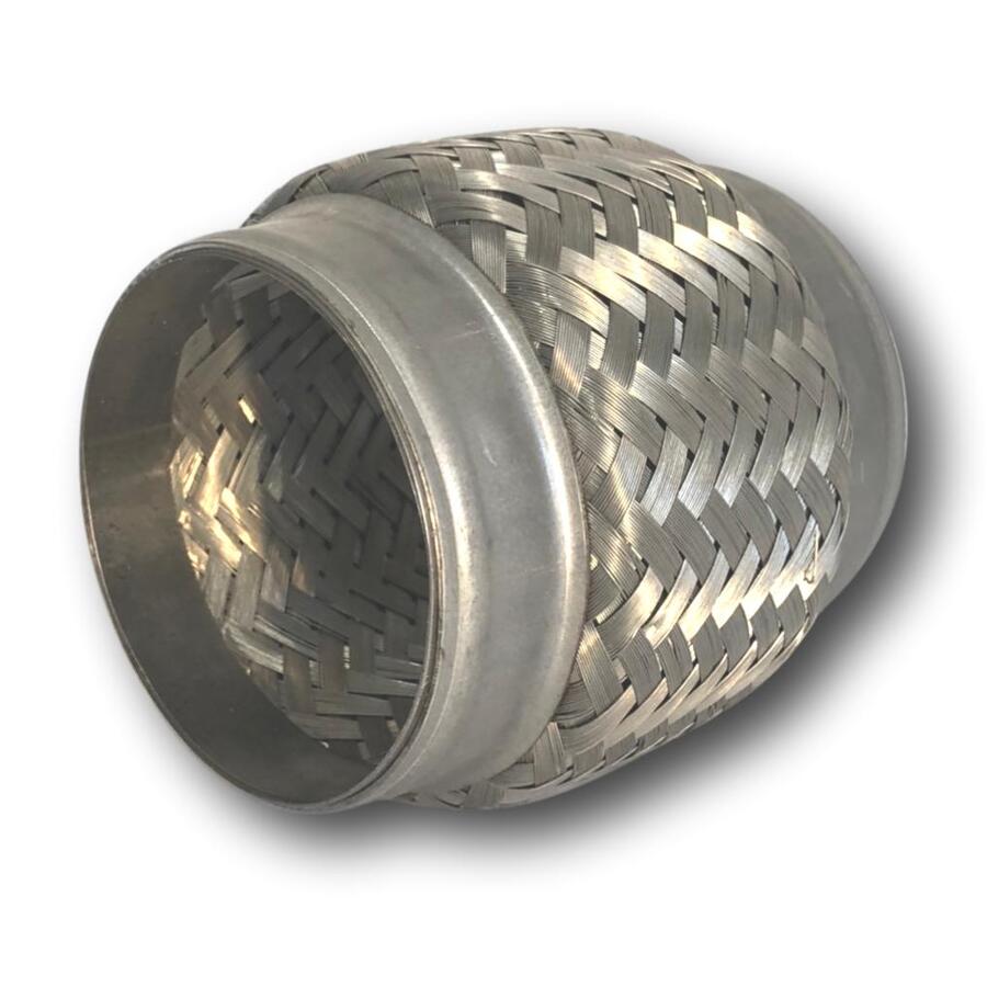 2.25 Inch 2 1/4 Exhaust Flex Bellow Pipe Joint Stainless Flexi Flexible DblBraid - Picture 2 of 5