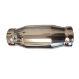 2 1/2" STAINLESS STEEL BULLET CAT CONVERTER WITH O2 BUNG - 100 CELL HIGH FLOW