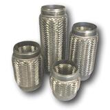 2.25 Inch 2 1/4 Exhaust Flex Bellow Pipe Joint Stainless Flexi Flexible DblBraid