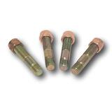 TURBO STUD & COPPER LOCK NUT SET OF 4 - M10 X 1.5 & M10 X 1.25 X 50MM LONG